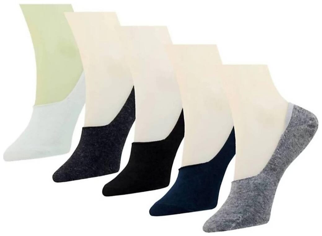 

ZUKUNFT FASHION Multi Cotton No show socks ( Pack of 5 )