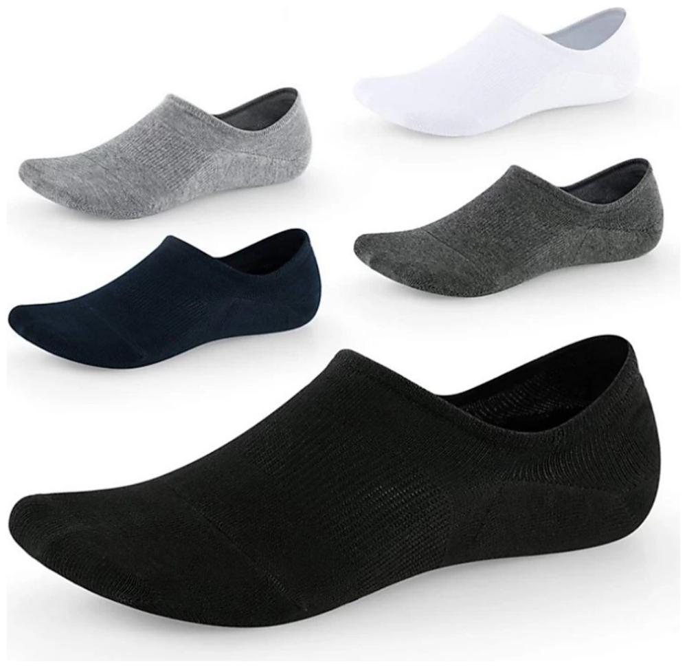 

ZUKUNFT FASHION Multi Cotton No show socks ( Pack of 5 )