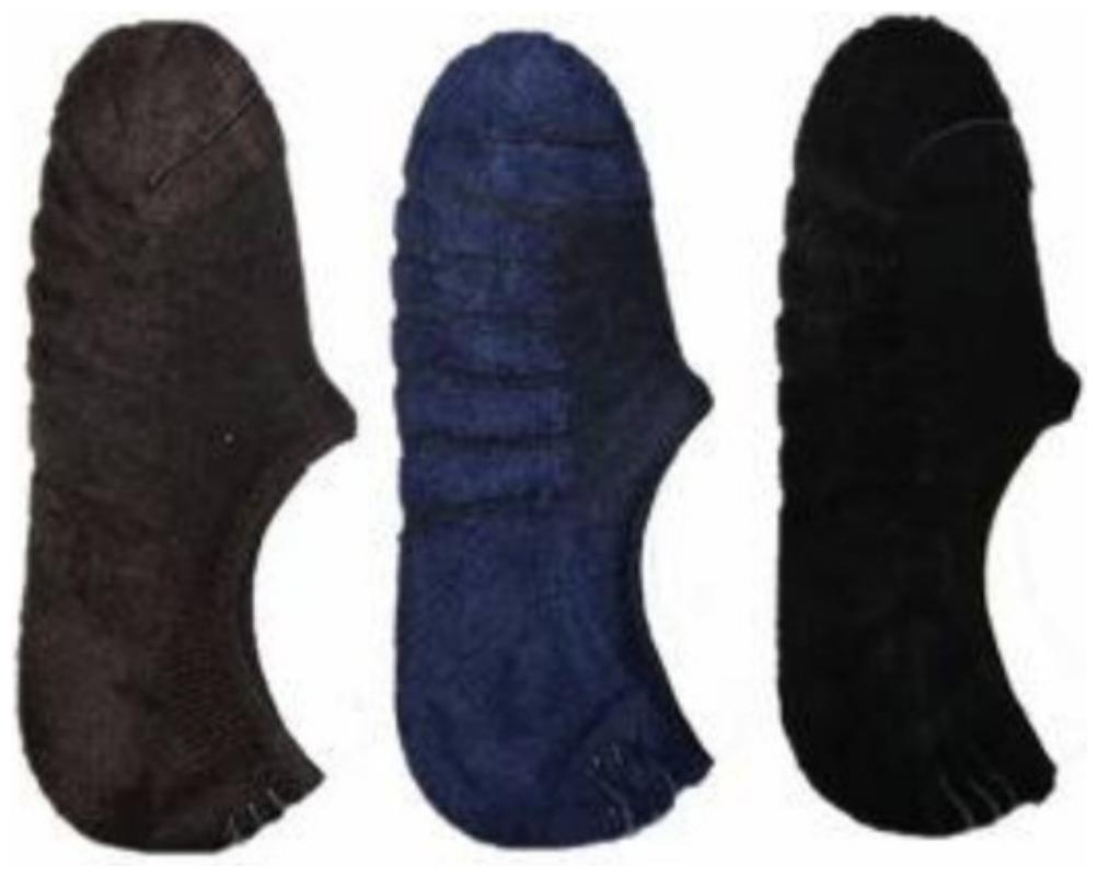 

ZUKUNFT FASHION Multi Cotton No show socks ( Pack of 3 )