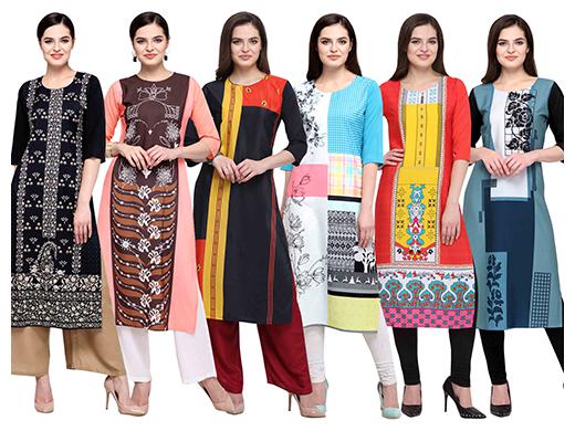 

1 Stop Fashion Women Multi Printed Straight Kurta
