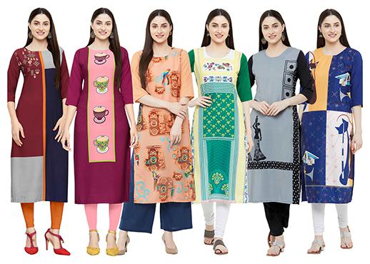 

1 Stop Fashion Women Multi Printed Straight Kurta