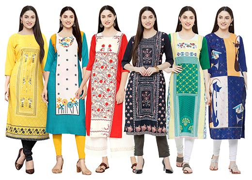 

1 Stop Fashion Women Multi Printed Straight Kurta