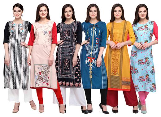 

1 Stop Fashion Women Multi Printed Straight Kurta