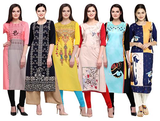 

1 Stop Fashion Women Multi Printed Straight Kurta