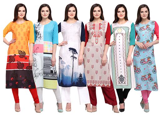 

1 Stop Fashion Women Multi Printed Straight Kurta