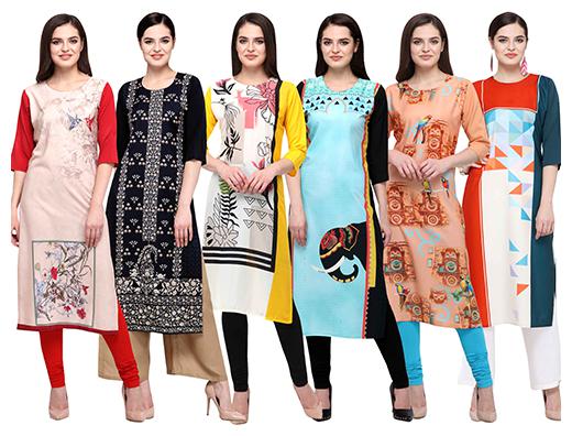 

1 Stop Fashion Women Multi Printed Straight Kurta