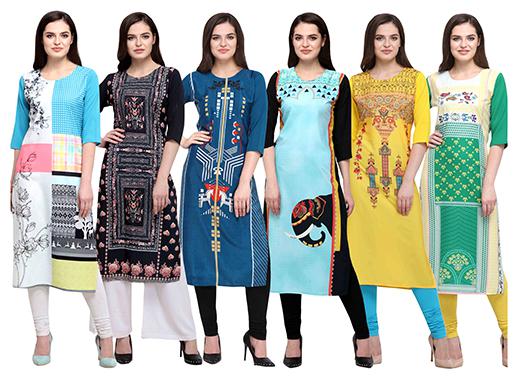 

1 Stop Fashion Women Multi Printed Straight Kurta