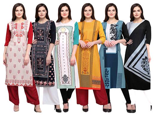 

1 Stop Fashion Women Multi Printed Straight Kurta