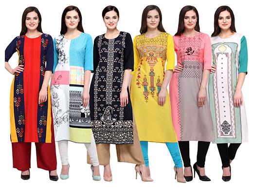 

1 Stop Fashion Women Multi Printed Straight Kurta