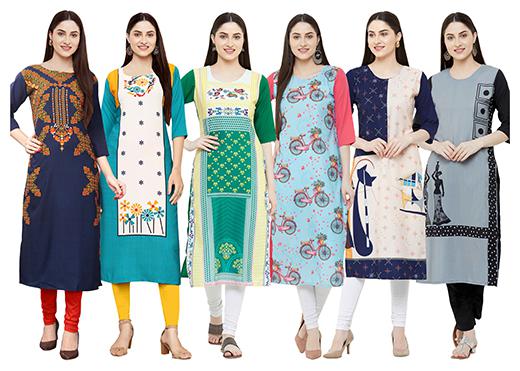 

1 Stop Fashion Women Multi Printed Straight Kurta