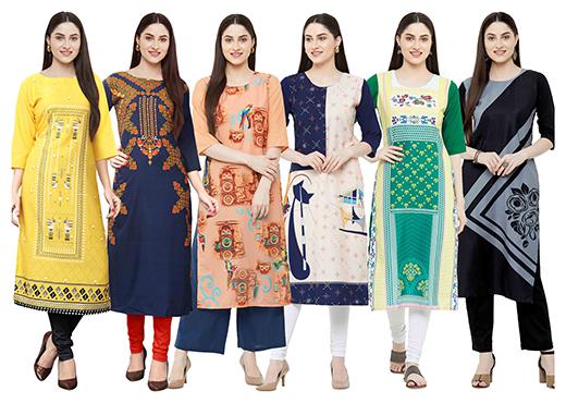 

1 Stop Fashion Women Multi Printed Straight Kurta