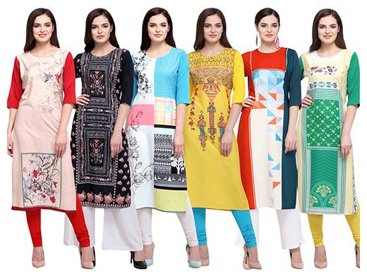 

1 Stop Fashion Women Multi Printed Straight Kurta
