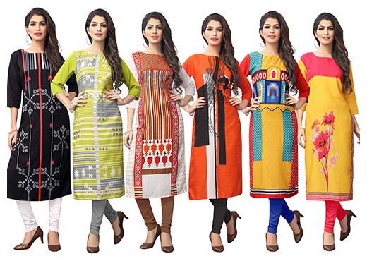 

1 Stop Fashion Women Multi Printed Straight Kurta