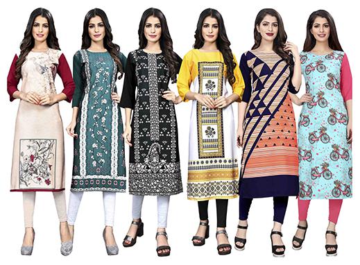 

1 Stop Fashion Women Multi Printed Straight Kurta