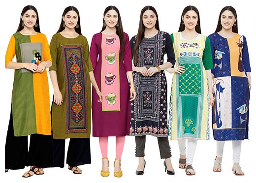 

1 Stop Fashion Women Multi Printed Straight Kurta