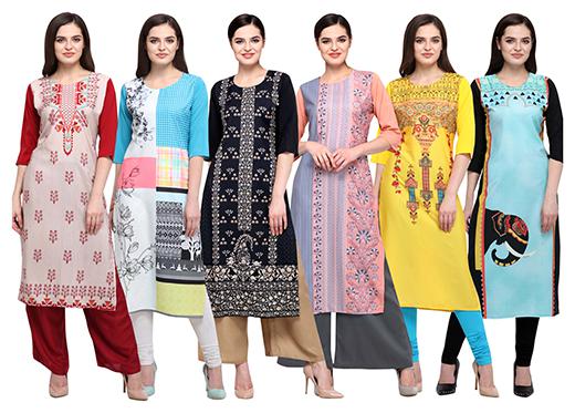 

1 Stop Fashion Women Multi Printed Straight Kurta