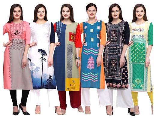 

1 Stop Fashion Women Multi Printed Straight Kurta