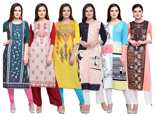 

1 Stop Fashion Women Multi Printed Straight Kurta