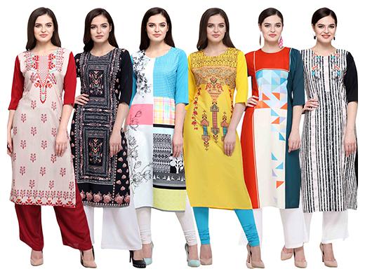 

1 Stop Fashion Women Multi Printed Straight Kurta