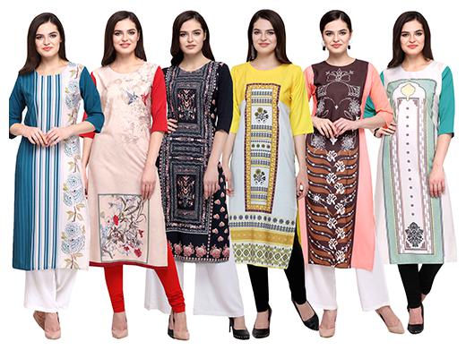 

1 Stop Fashion Women Multi Printed Straight Kurta