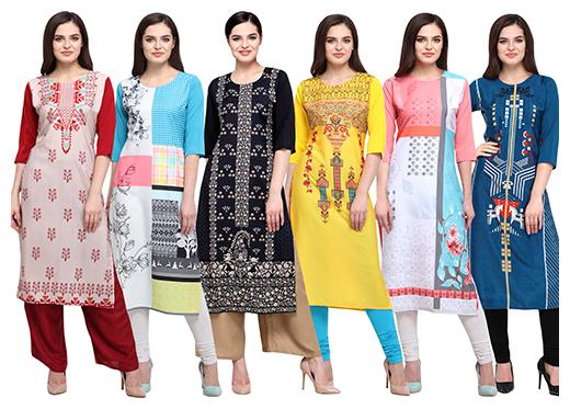

1 Stop Fashion Women Multi Printed Straight Kurta