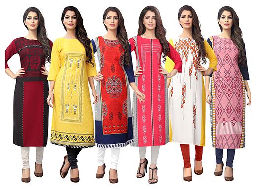 

1 Stop Fashion Women Multi Printed Straight Kurta