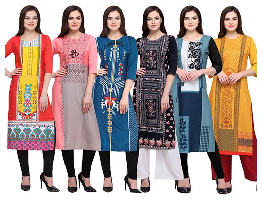 

1 Stop Fashion Women Multi Printed Straight Kurta