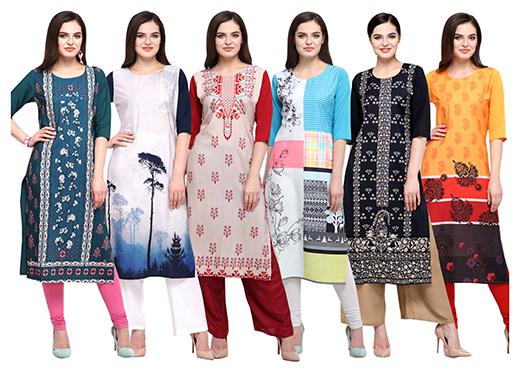

1 Stop Fashion Women Multi Printed Straight Kurta