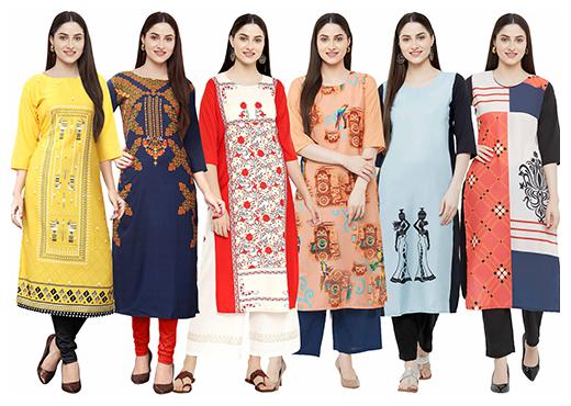 

1 Stop Fashion Women Multi Printed Straight Kurta