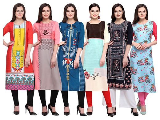 

1 Stop Fashion Women Multi Printed Straight Kurta