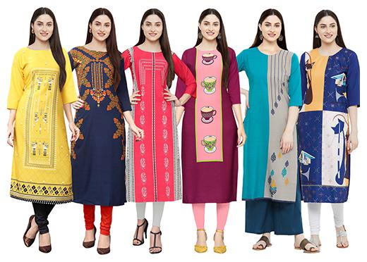 

1 Stop Fashion Women Multi Printed Straight Kurta