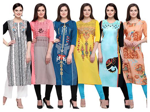 

1 Stop Fashion Women Multi Printed Straight Kurta