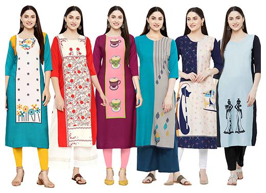 

1 Stop Fashion Women Multi Printed Straight Kurta