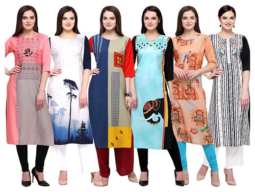 

1 Stop Fashion Women Multi Printed Straight Kurta