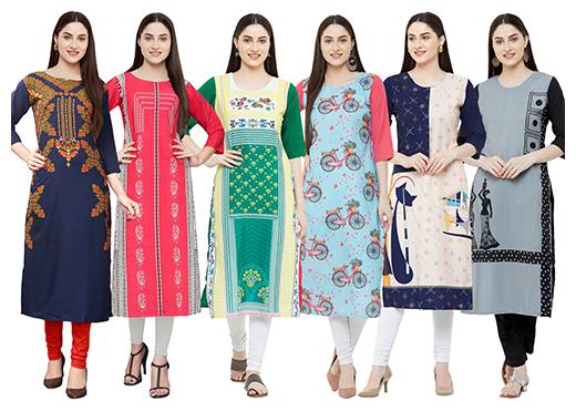 

1 Stop Fashion Women Multi Printed Straight Kurta