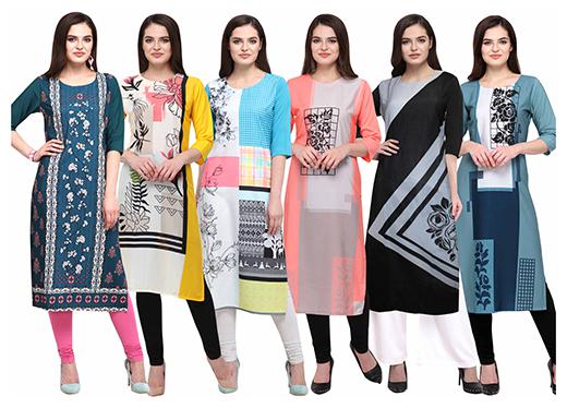 

1 Stop Fashion Women Multi Printed Straight Kurta