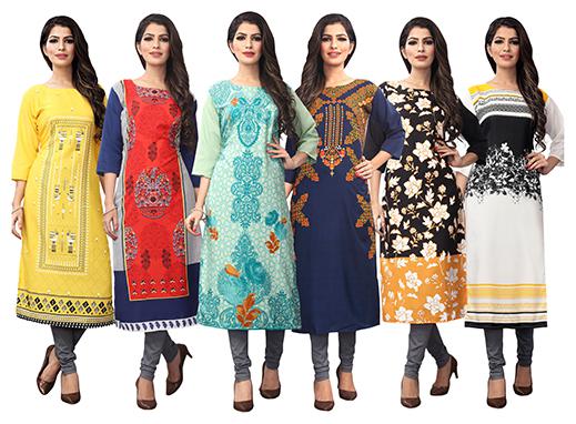 

1 Stop Fashion Women Multi Printed Straight Kurta