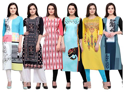 

1 Stop Fashion Women Multi Printed Straight Kurta