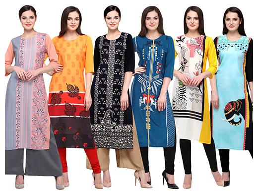 

1 Stop Fashion Women Multi Printed Straight Kurta