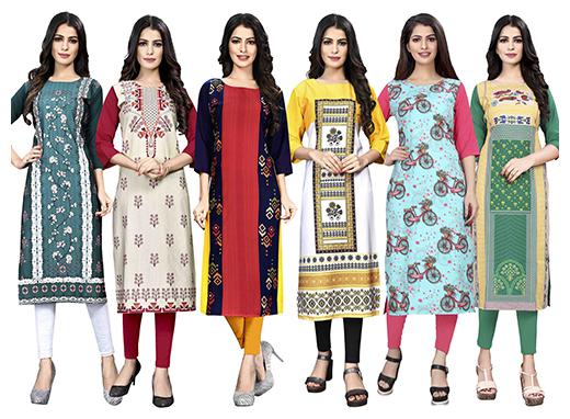 

1 Stop Fashion Women Multi Printed Straight Kurta