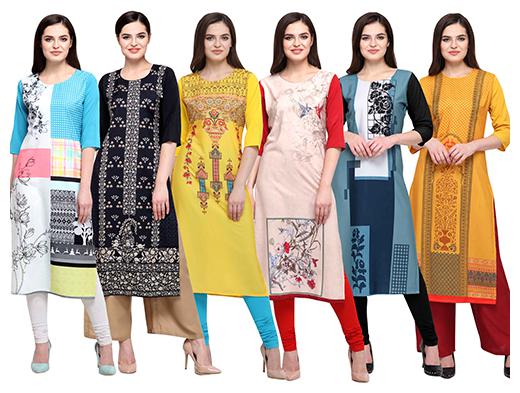 

1 Stop Fashion Women Multi Printed Straight Kurta