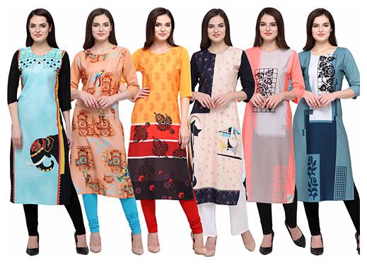 

1 Stop Fashion Women Multi Printed Straight Kurta