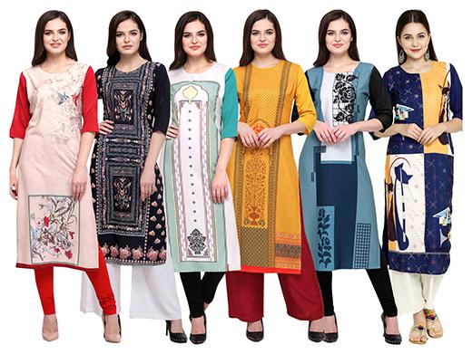 

1 Stop Fashion Women Multi Printed Straight Kurta