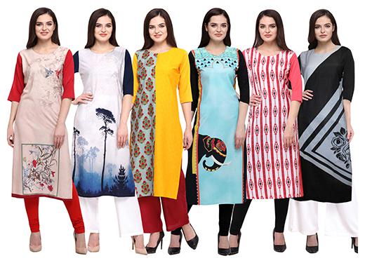 

1 Stop Fashion Women Multi Printed Straight Kurta