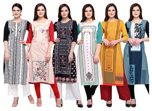 

1 Stop Fashion Women Multi Printed Straight Kurta