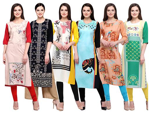 

1 Stop Fashion Women Multi Printed Straight Kurta