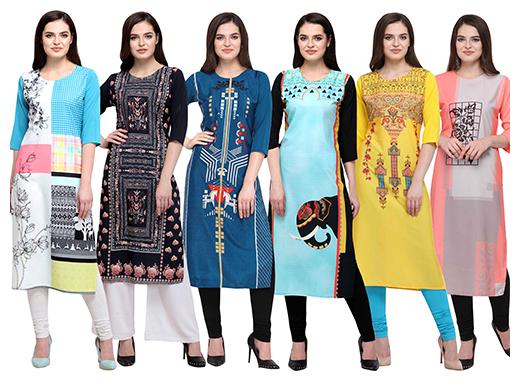 

1 Stop Fashion Women Multi Printed Straight Kurta