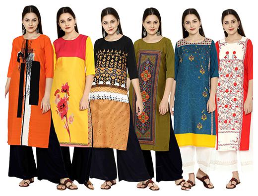 

1 Stop Fashion Women Multi Printed Straight Kurta
