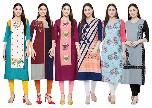 

1 Stop Fashion Women Multi Printed Straight Kurta