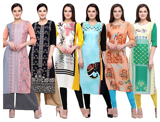

1 Stop Fashion Women Multi Printed Straight Kurta